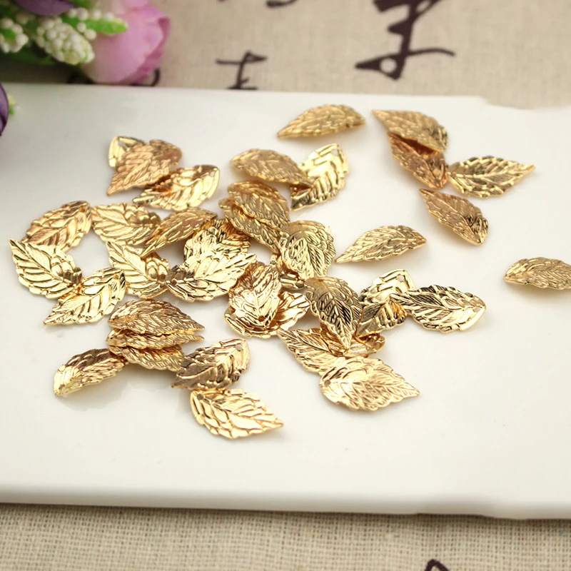 

50 BULK Brass Leaf Charms or Pendant 10*18mm Autumn Leaves Charm for Jewelry Making Fall Jewelry Supplies Leaf Charm OL37DV-37DG