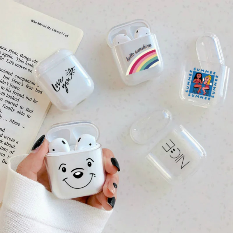 

Чехол с мультяшными наушниками для Apple airpods, чехол с милыми сердечками, Bluetooth, чехол для наушников Airpods 1, 2 зарядных сумки, мягкий чехол для нау...