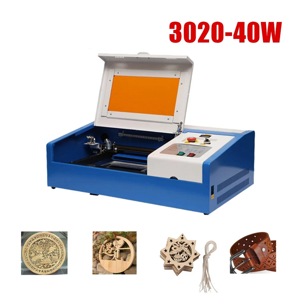 

Upgraded 40W CO2 Laser 300x200mm Cutting Engraver Wood Milling Engraving Machine Woodworking Machinery USB Interface