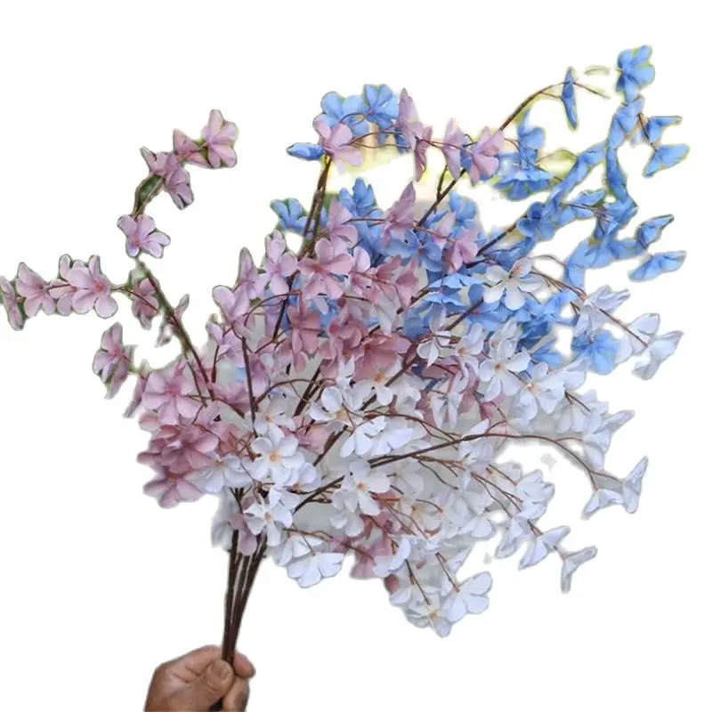 

10P Fake Apple Blossom (3 Stems/Piece) 36.22" Length Simulation Appleflower for Wedding Home Decorative Artificial Flowers