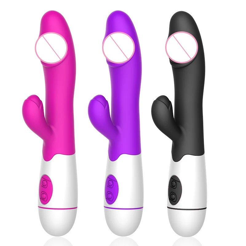 30 скоростей G Spot фаллоимитатор Кролик Вибраторы двойная вибрация Силиконовый