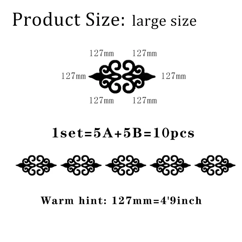 

10pc/set 3D Acrylic Mirror Diagonal Lace Wall Stickers Porch Wardrobe Border Decoration Wall Decals Peel & Stick DIY Art Mural