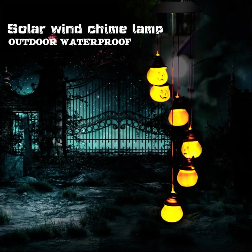 

Halloween Decoration Garden Wind Chime Light Courtyard Yard Party Led Outdoor Waterproof Festival Solar Powered Hanging Lamp