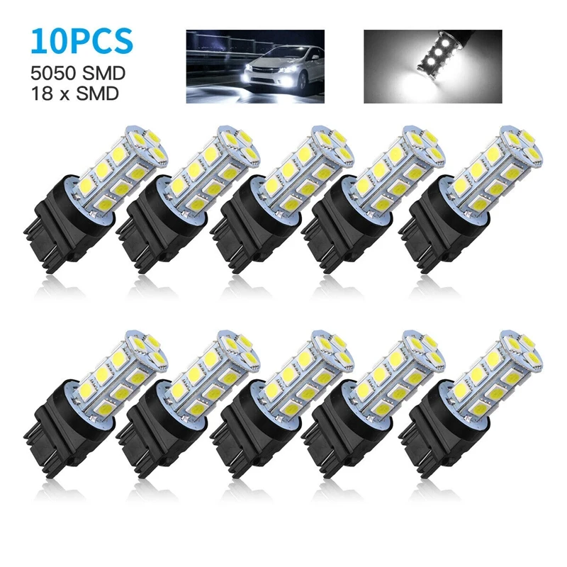10 шт. светодиодные лампы 3157 3156 18SMD для заднего тормоза/остановки/поворота |