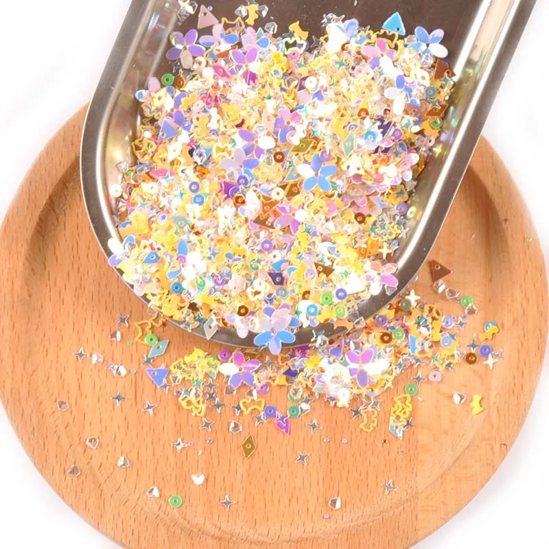 10 г(около 1000 шт) Смешанные Блестки для рукоделий блестки DIY Face Nail Art Decor Shell Spangle швейные принадлежности блестки наклейки C2677