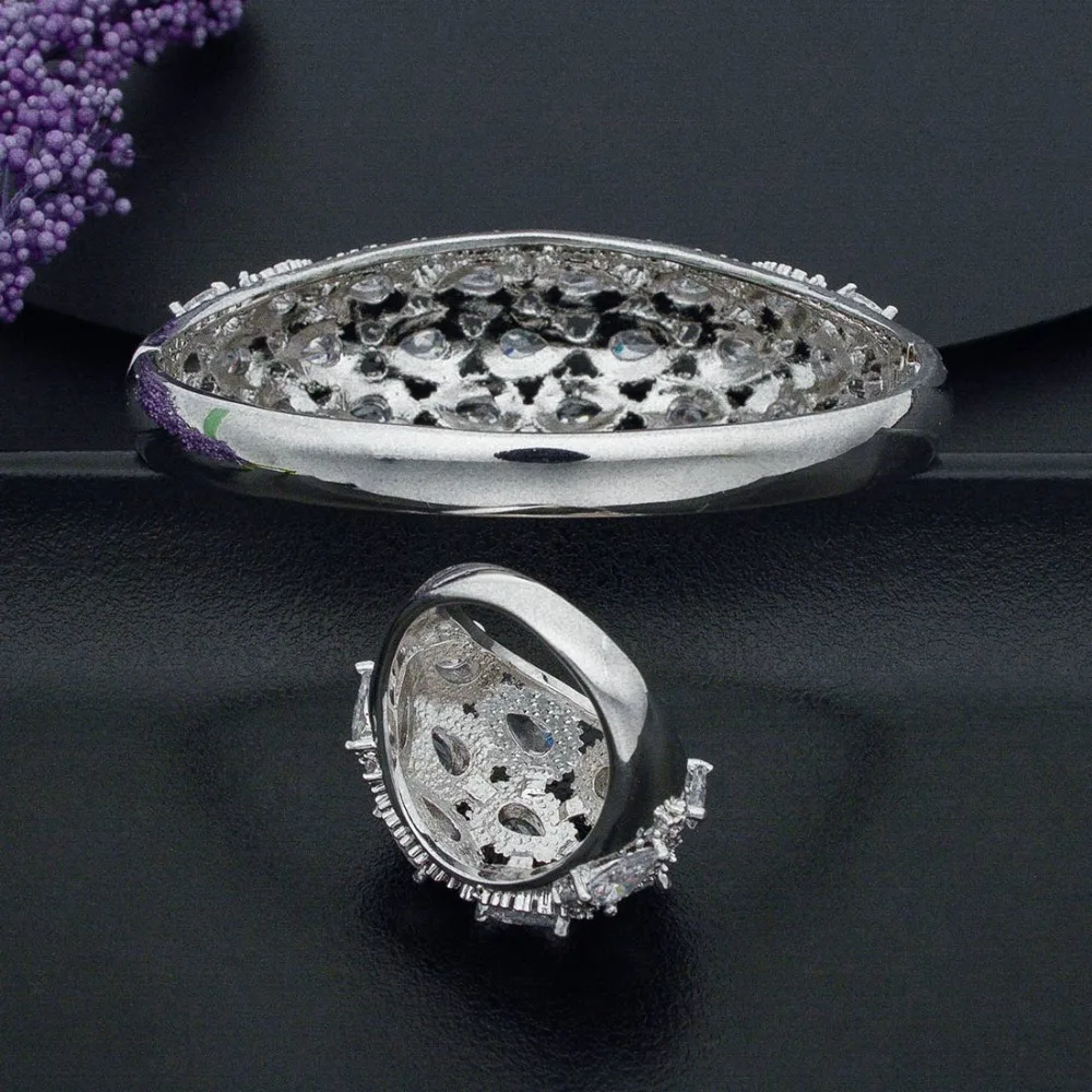 Роскошный браслет ModemAngel в виде капли воды с геометрическими фианитами класса ААА