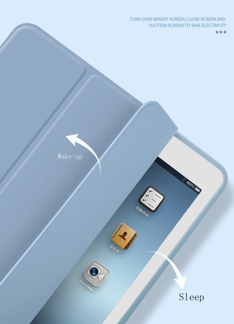 Для iPad New 9 7 (2017 2018) A1822 A1823 A1893 A1954 Чехол для 6 чехол дюйма новый трехскладной сотовый