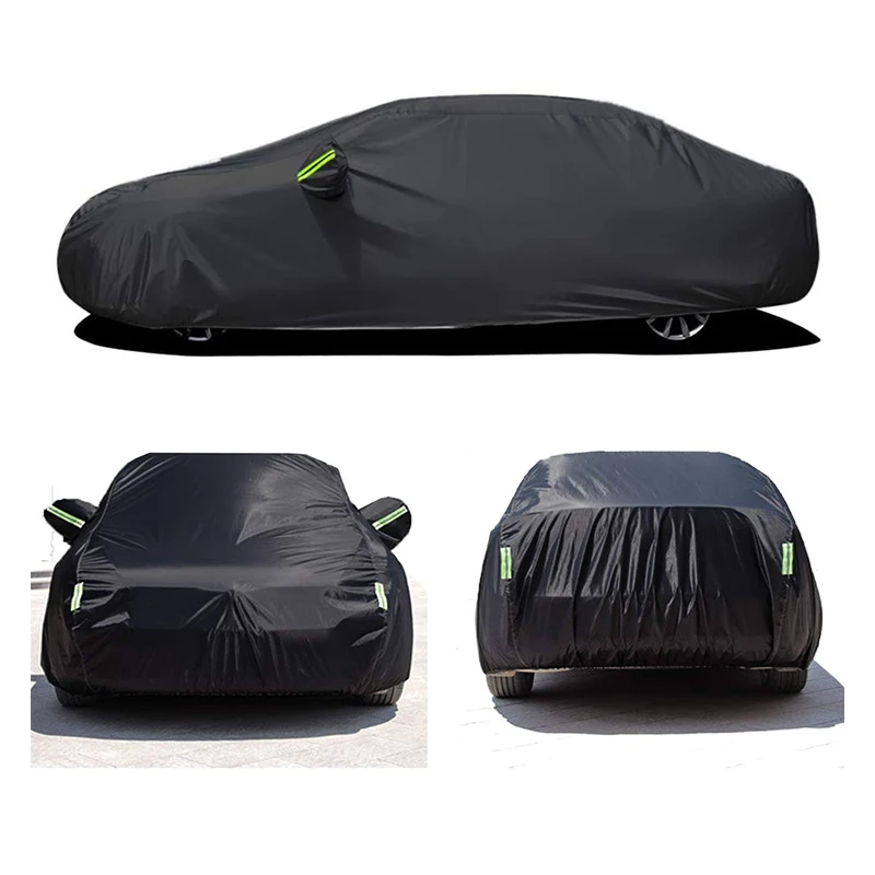 kayme universal full black car covers outdoor uv snow resistant sun protection cover for suv jeep sedan hatchback free global shipping