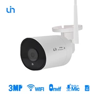 uin 3mp ip wifi camera ir security cctv indooroutdoor microphone speaker onvif ir 20m ip66 wireless camera metal aluminum