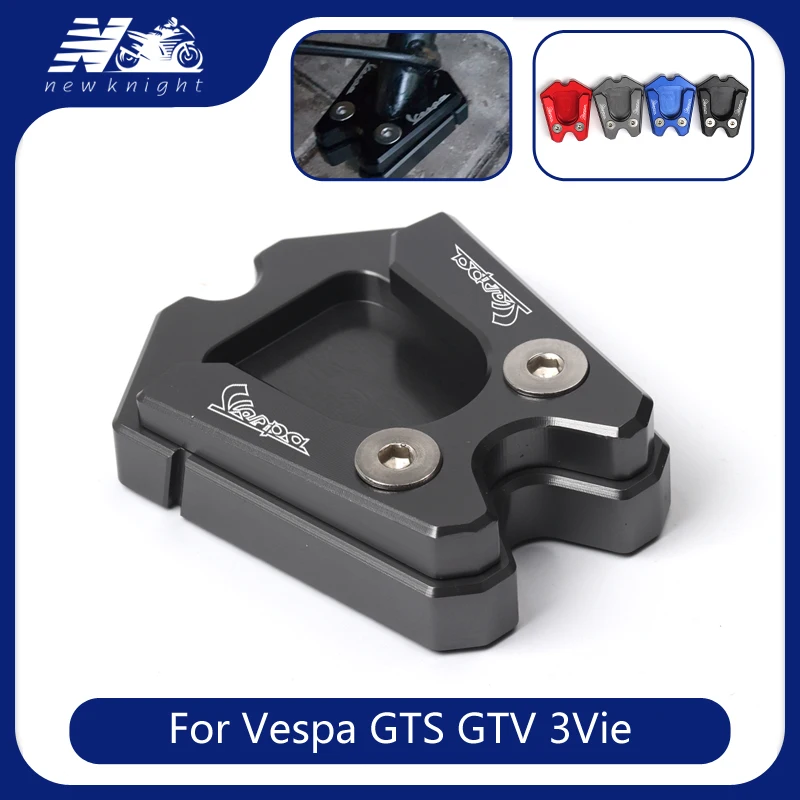 

For Piaggio Vespa GTS GTV 3Vie Motorcycle CNC Accessories Kickstand Extension Plate Foot Side Stand Enlarge Pad