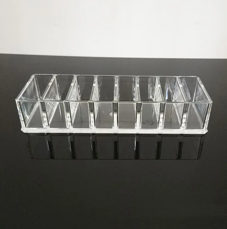 

Transparent Acrylic Cosmetics Storage Box Makeup Holder Jewelry Make Up Organizer for Home Plastic Desktop Storage Boxes Lattice