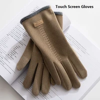 warm winter gloves men touchscreen winter men gloves male mitten thicken warm solid men business gloves autumn