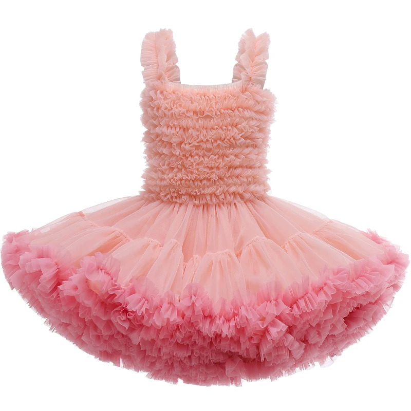 

Baby Girl Princess Dress Kids Summer Lace Tulle Wedding Birthday Party Costume Mesh Tutu Dresses For Children Girls Clothes
