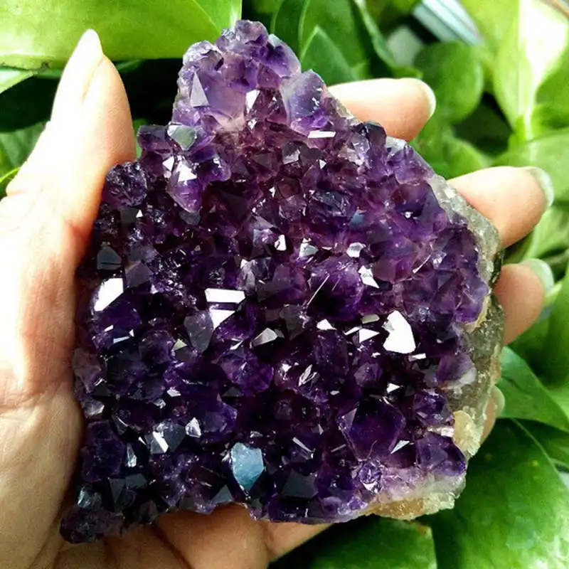 

200g-300g Natural Raw Amethyst Cluster Geode Druzy Purple Quartz Crystal Reiki Healing Stones Specimen Home Decor Crafts 1pc