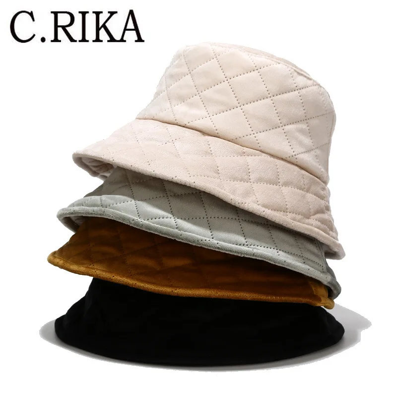 

Панама в клетку для мужчин и женщин, модная повседневная теплая шапка рыбака, уличная дорожная Панама, Осень-зима