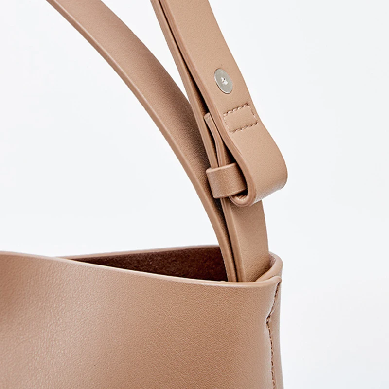 

Bucket Women Shoulder bag Tote Genuine Leather Crossbody bags Brand Simple Classic Bucket Ladies Messenger bag Handbag 2020 New