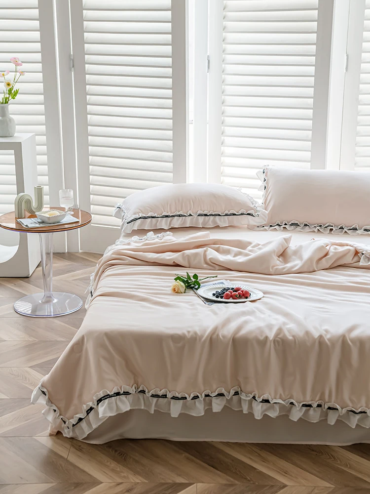 Prezzo 80 Pezzi Di Lanjing Tencel Aiable Cover Abito Tre O Quattro Pezzi Estate Lavabile Coperta Estiva Doppia Trapunta Estiva Ghiaccio