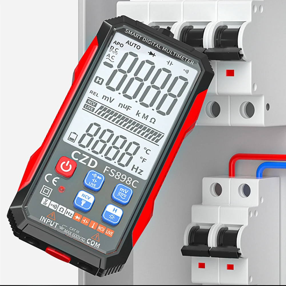 

Digital Intelligent Multimeter with Backlight Flashilight Function NCV Direct Current AC Voltage Resistance Diode Capacitance