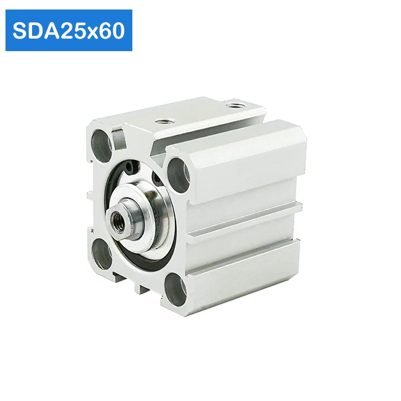 

SDA25*60 Free shipping Bore 60mm Stroke Compact Air Cylinders SDA25X60-S Dual Action Air Pneumatic Cylinder