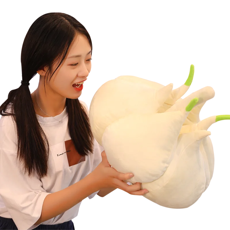 

1pc 40CM Simulation Vegetable Garlic Plush Toys Creative Plant Pillow Real Like Stuffed Doll for Children Home Decor Funny Gifts