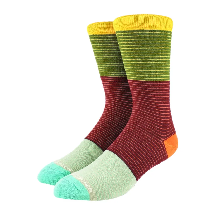 Мужские цветные полосатые повседневные деловые носки|Мужские носки| |
