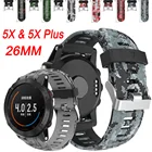 Ремешок спортивный Камуфляжный для Garmin Fenix 5X  5X Plus  Fenix 3HR, сменный силиконовый браслет для наручных часов с отверткой