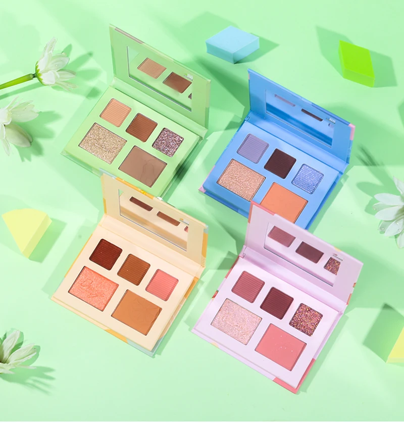 5 цветов матовые фиолетовые блестящие тени для век Палитра перламутровый