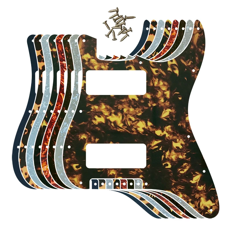 

Fei Man Great Quality Guitar For US 11Screw Hole Strat Guitar Pickguard Blank With 2P90 Humbuckers Multiple Colors Flame Pattern