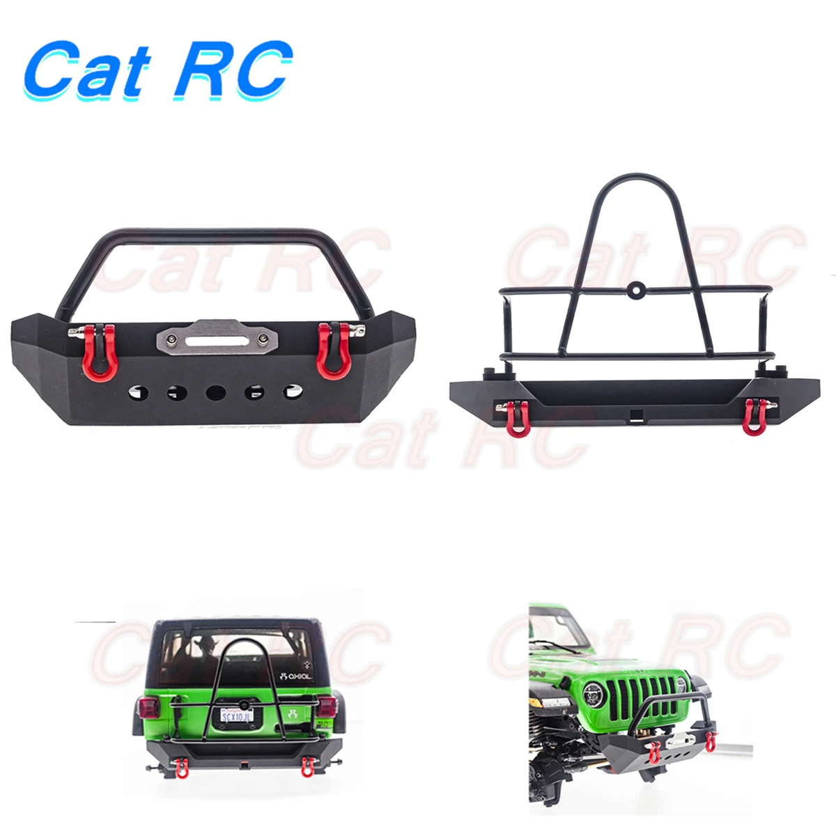 1 комплект металлический передний и задний бампер для 1/10 RC Crawler TRX4 Traxxas Defender Bronco Axial