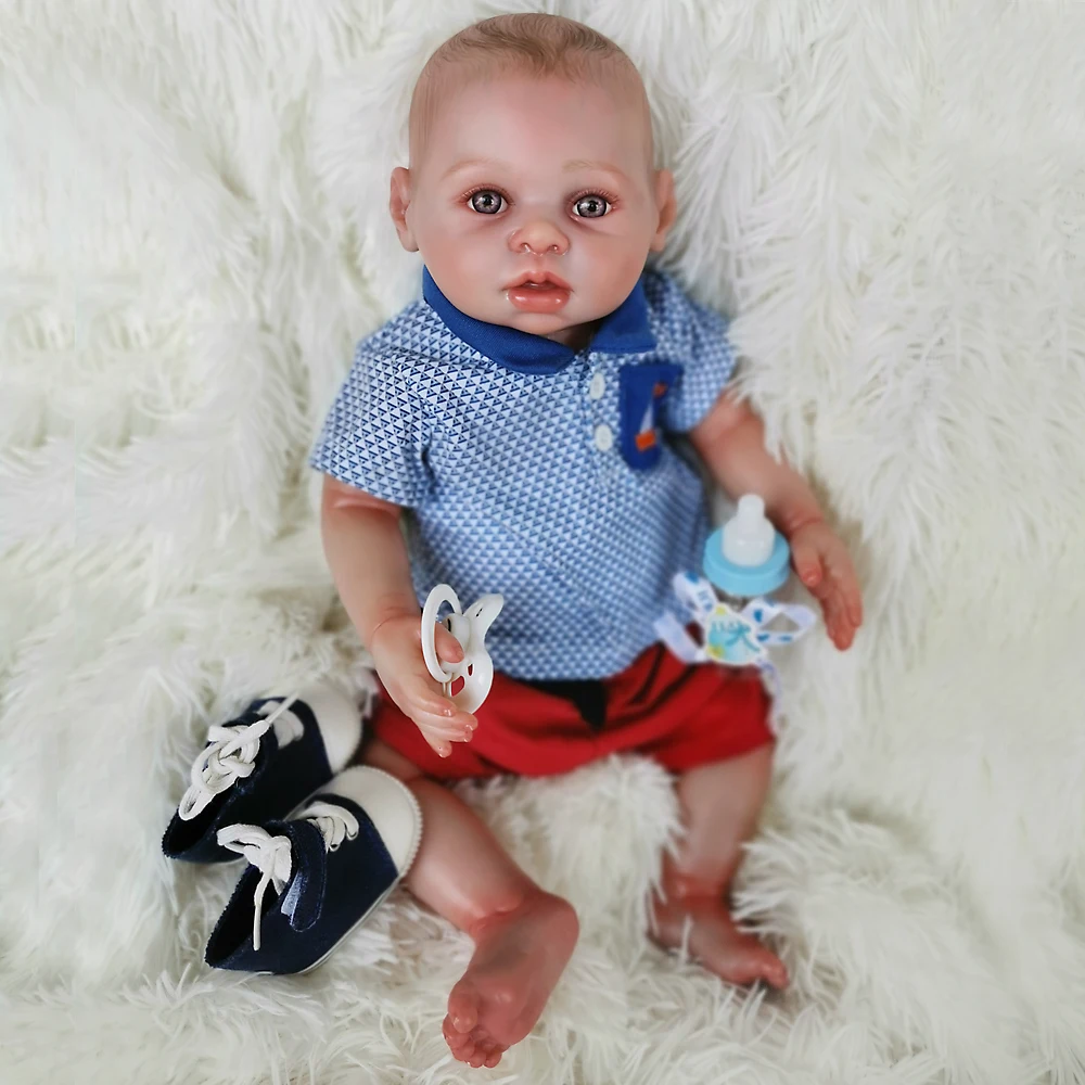 Высококачественная кукла bebe reborn Baby 16 ''ручной рисунок волос силиконовая