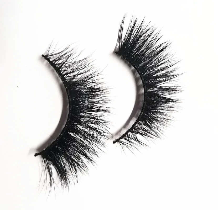 Ресницы из норкового меха полный цвет зернистость 7D многослойные норковые