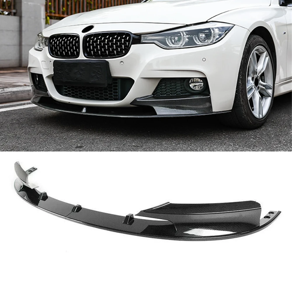 Paraurti anteriore Spoiler Lip per BMW F30 3 Series M Sport 2012-2018 Look in fibra di carbonio 328i 330i Kit corpo inferiore Splitter Blade Lip