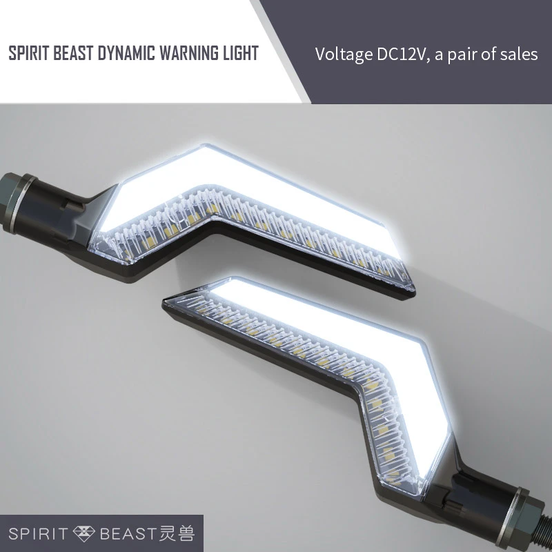 

Сигналы поворота для мотоцикла 2шт Spirit Beast L22, светодиодная лампа постоянного тока 12 В с высосветильник крылом, световой тип, универсальные аксессуары