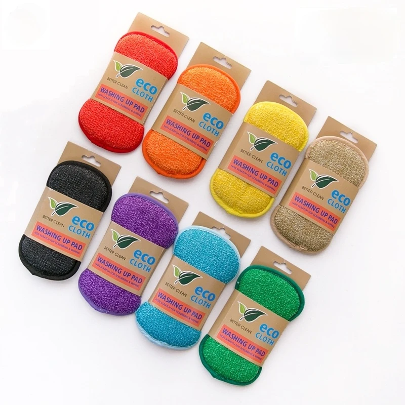 

10pcs Household Magic Sponge Kitchen Cleaning Brush Microfiber Scrub Sponges for Dishwashing Bathroom Accessories