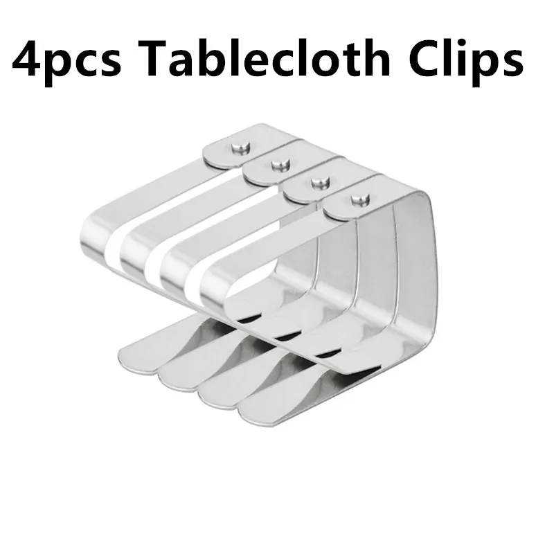 

Tablecloth Clips 4PCS Table Cloth Cover Clips Clamps Steel Grips Party Picnic Restaurant Bar New Clothes Pegs Home Storage Tools