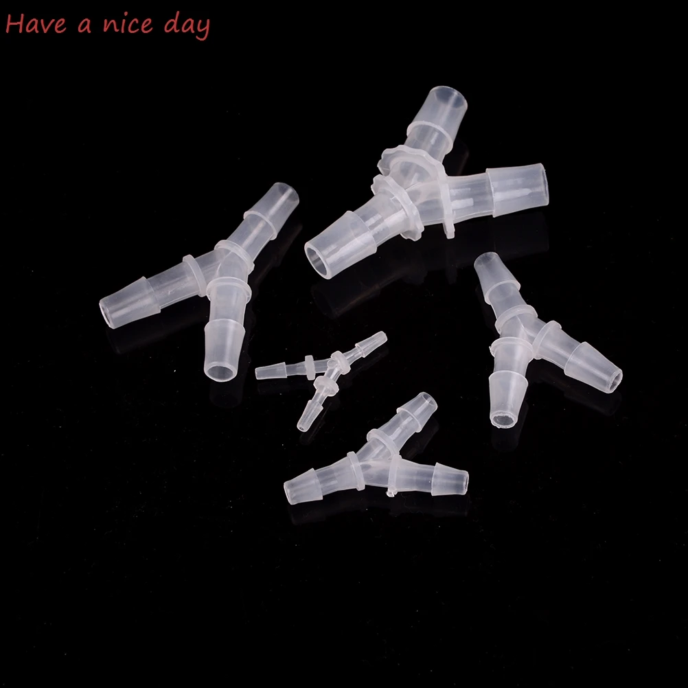 

1pcs 3.5-12.7mm Y Type Hose Equal Tee Plastic Hose Water Pipe Connectors
