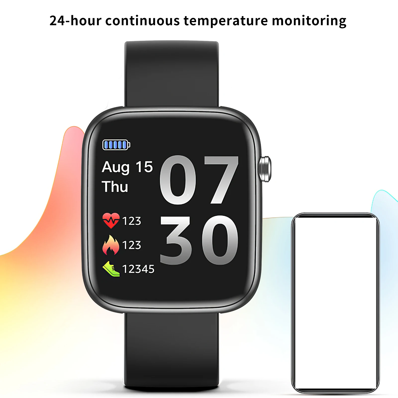 

Спортивный Браслет, умные часы IP86, водонепроницаемый фитнес-трекер, спортивный монитор сердечного ритма, фитнес-трекер, 1,54 дюйма, умные часы