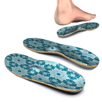 green pattern fitna memory foam high arch support insoles for men and women flat feet orthotic inserts original length