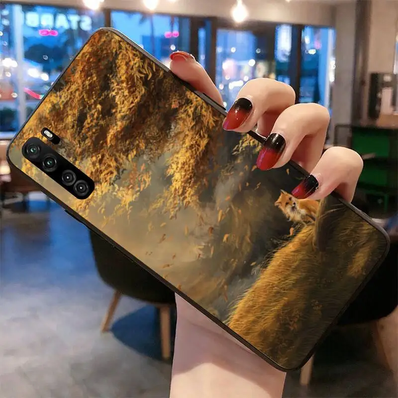 

Cute Fox In Autumn leaves forest Phone Case For Huawei Nova 6se 7 7pro 7se honor 7A 8A 7C 9C Play