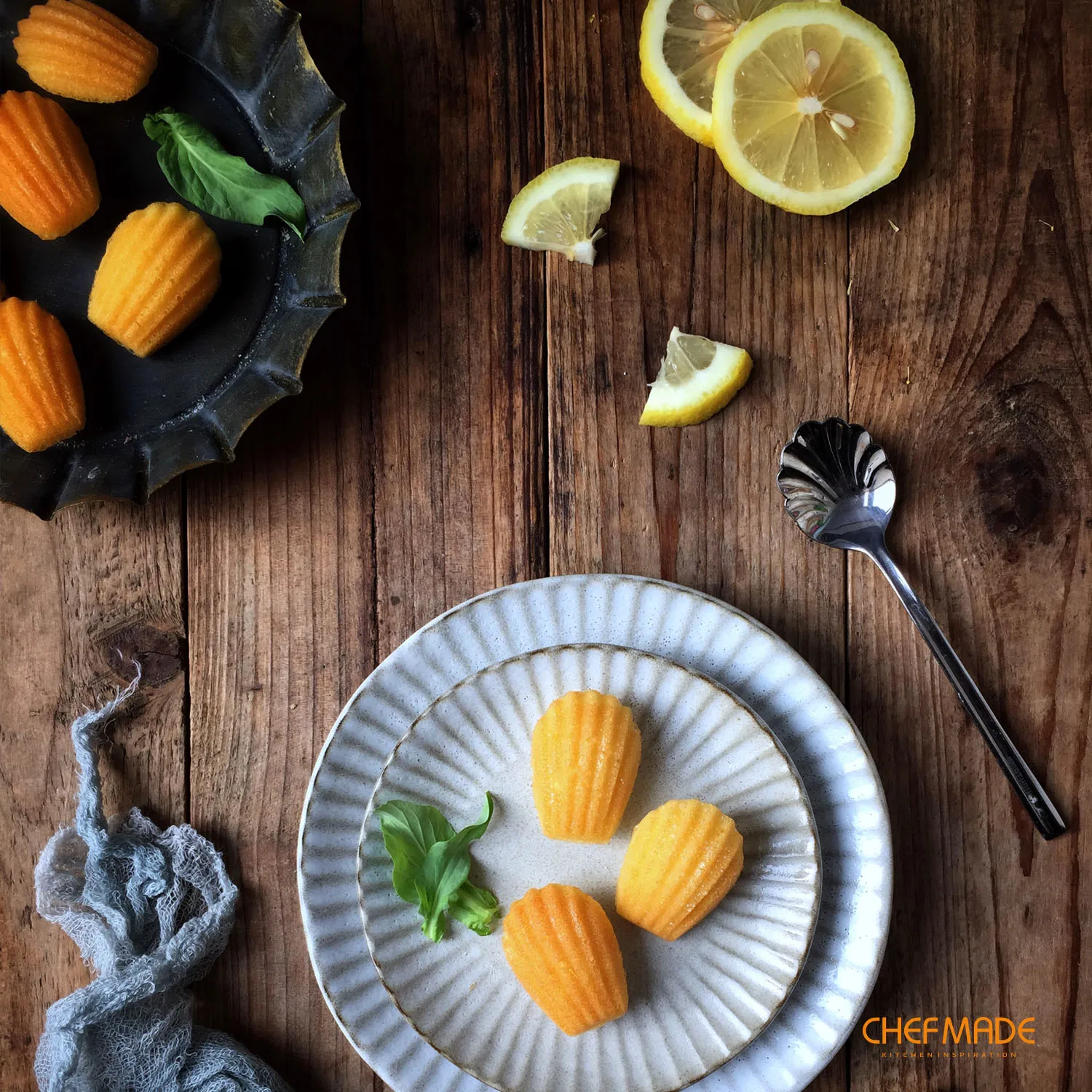 

CHEFMADE Madeleine Cake Mold, 16-Cavity Non-Stick Tiny Oval Madeline Pan, FDA Approved