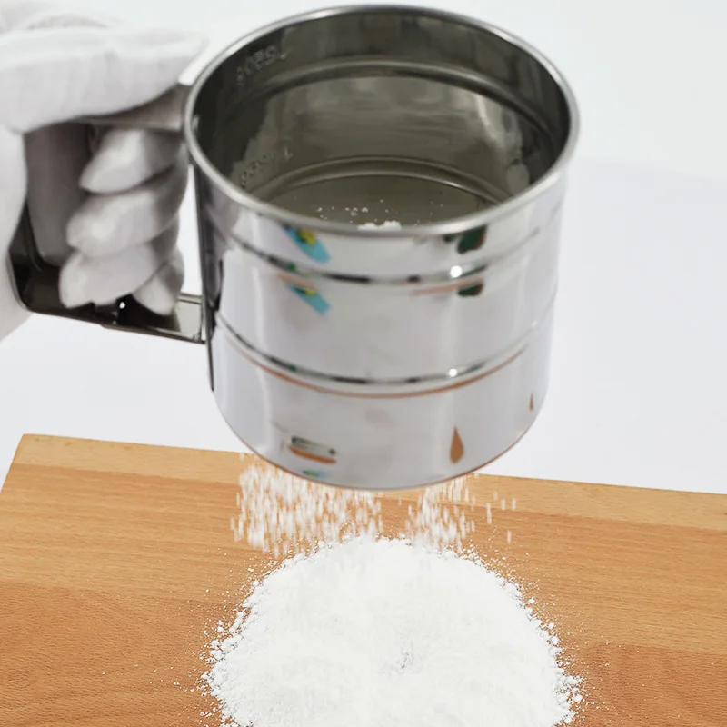 

Stainless Steel Mesh Poeder Sieve Baking Tools Meel Zeef Poedersuiker Zeef Cup Thuis Bakken Gebak Gereedschap Kitchen Tools