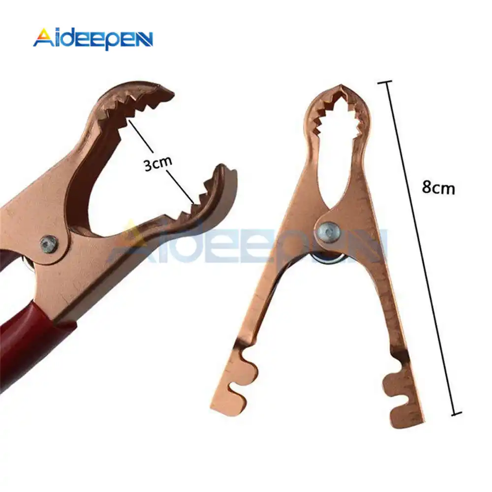 2 шт. зажимы КРОКОДИЛЬЧИКИ для автомобиля 50 А 80 мм|Щипковые зажимы| |