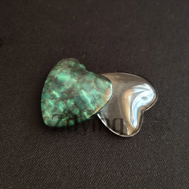 5 шт. персонализированный стеклянный кабошон zmo в форме сердца на заказ фото