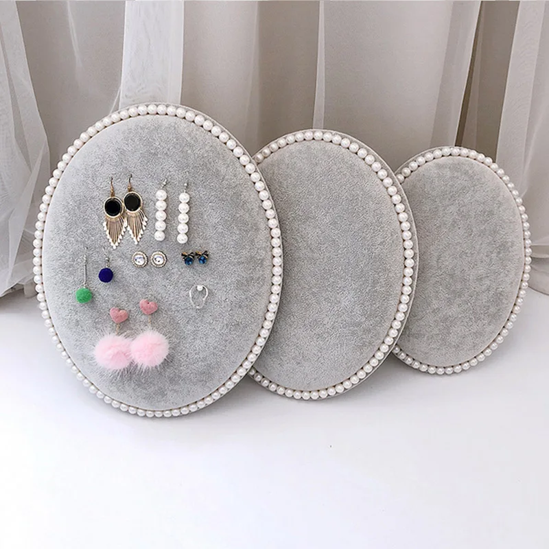 hot sale pearl jewelry display organizer ice velvet for pendant necklaces earrings bust display stand jewelry counter showcase free global shipping