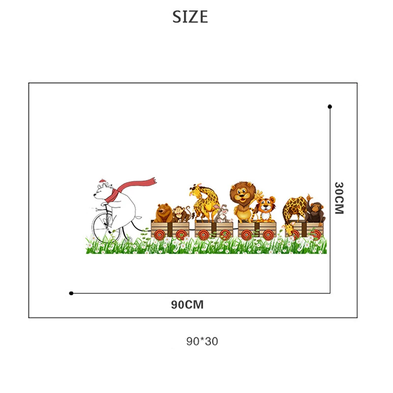 

Cartoon Animal Wall Sticker Home decor Children's room bedroom living room decoration wall stickers mural Decorative paintings