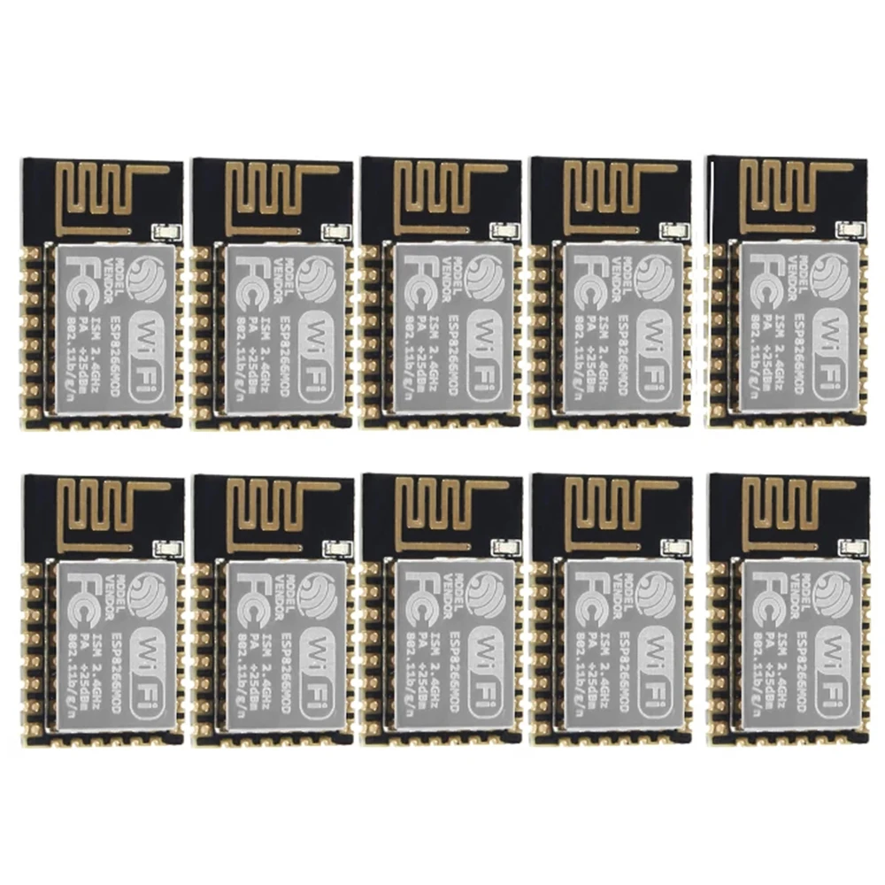 10 PCS ESP8266 ESP-12E Serial WIFI Module ESP-12F Upgrade Remote Wireless Model ESP12 4M Flash | Компьютеры и офис