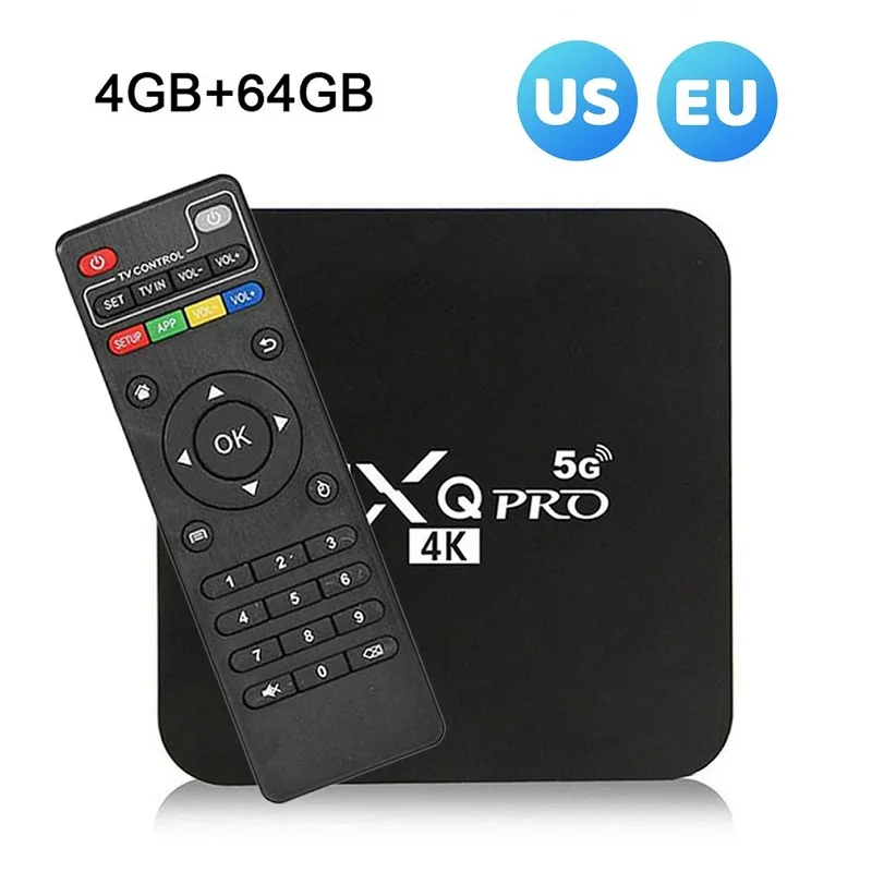 

4K 4G+64G Network Player Set-top Box Home Remote Control Box Smart Media Player TV Box For MXQPRO5G RK3229-5G Version