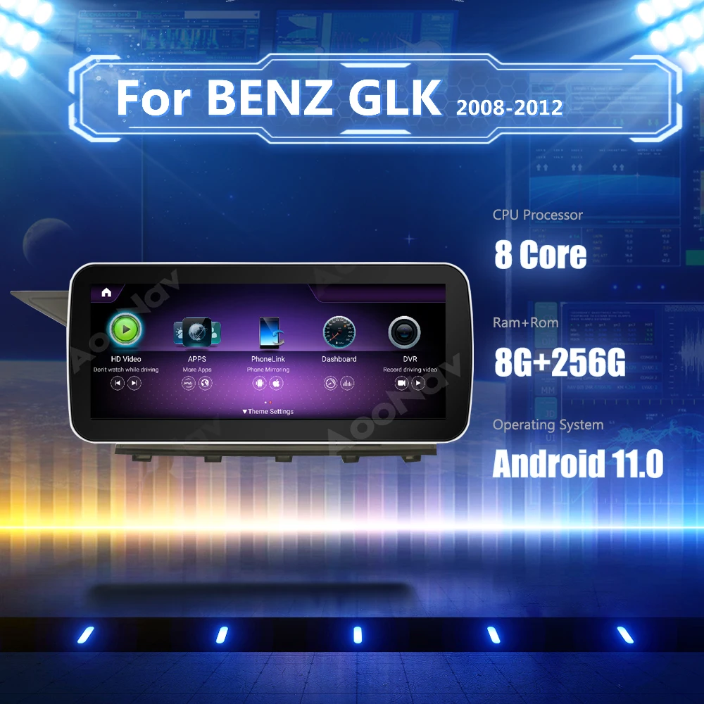 

8+256GB Android 11.0 Snapdragon 662 car radio GPS For Mercedes Benz GLK Class X204 2008-2012 multimedia android auto Google