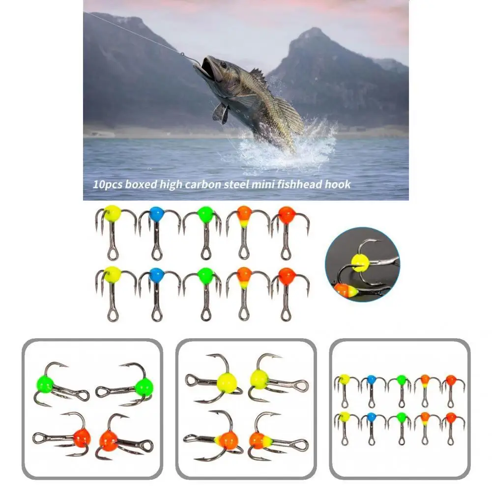 

Treble Hook High Strength Round Bend Hook Round Bend Hook Convenient Ice Fishing Hook