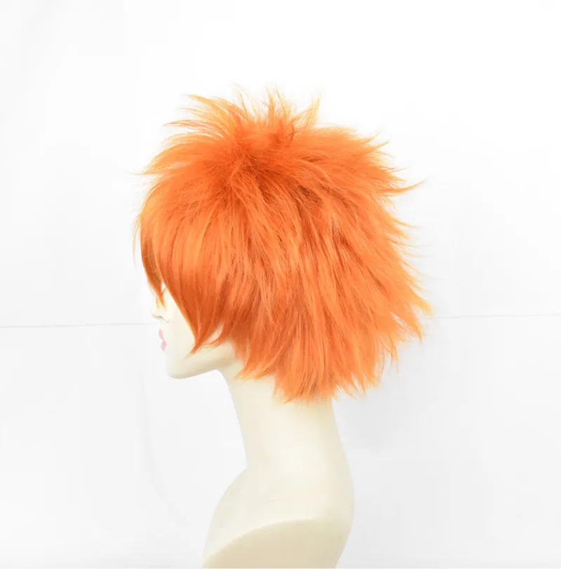 Haikyuu! Парик Hinata Syouyou для косплея термостойкий из синтетических волос с короткими